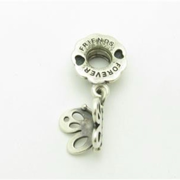 Pandora Best Friends Forever Dangle Charm Pandora Butterfly Charm Retired - Picture 3 of 3